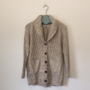 Anthropologie, cable knit fishermen style cardigan